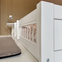 LIFETIME Barrière de lit étroite blanc laqué