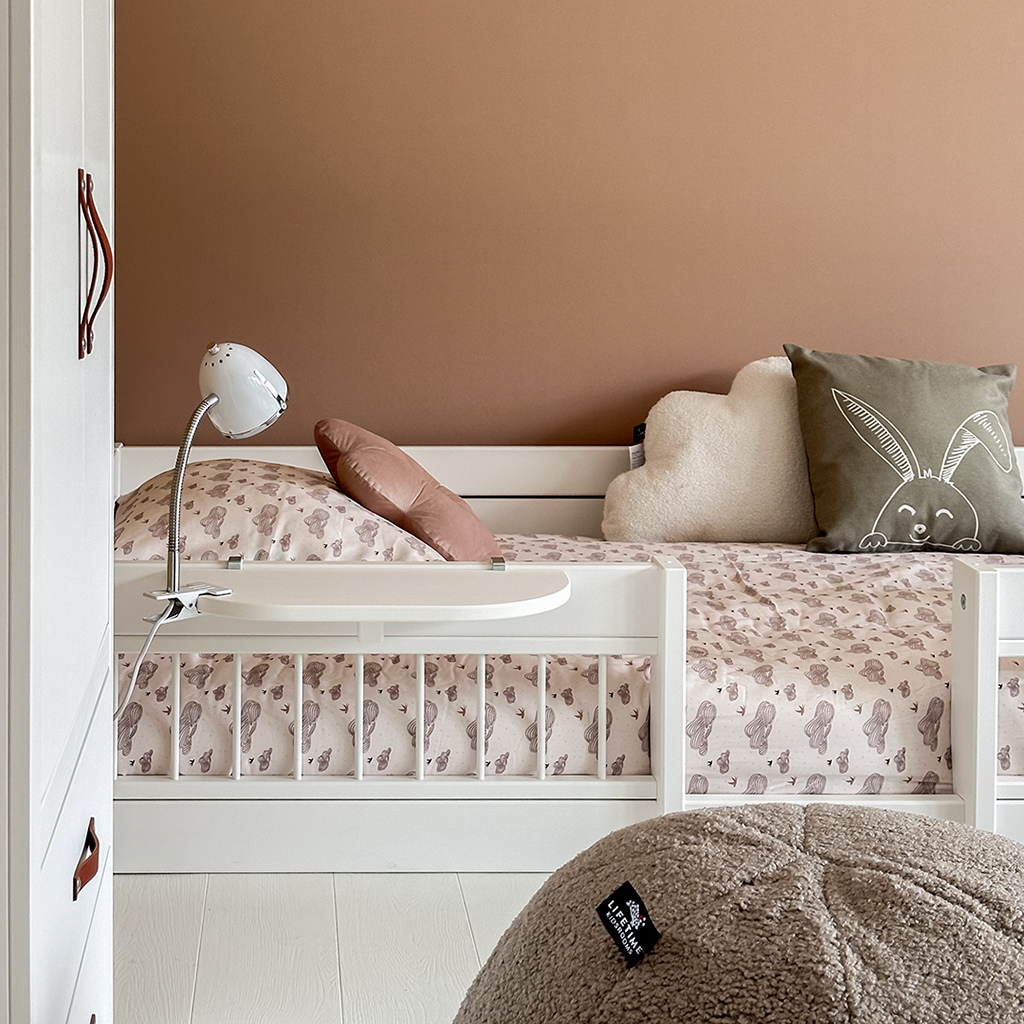 LIFETIME Barrière de lit étroite blanc laqué