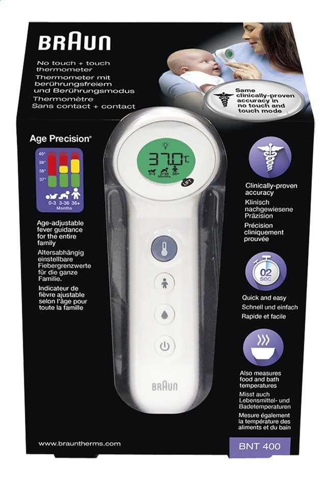 Braun Koortsthermometer No touch BNT400WE