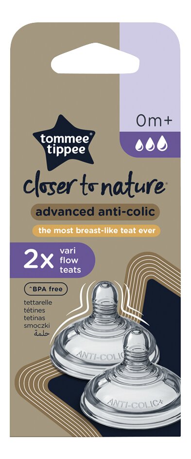 Tommee Tippee Antikoliekspeen Avancé variabele melktoevoer - 2 stuks