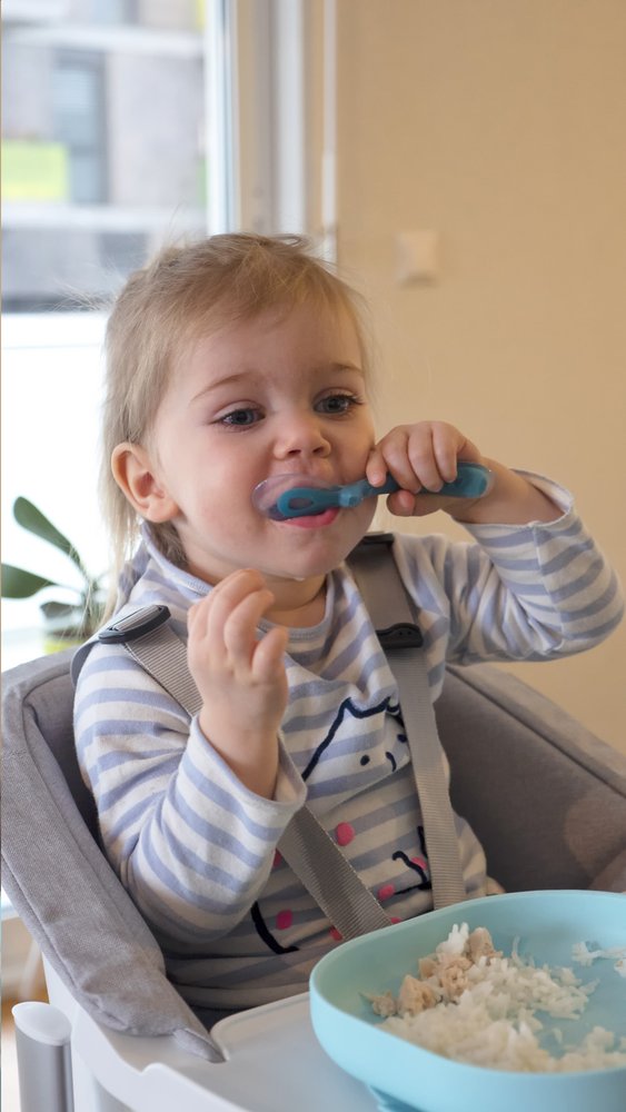 Béaba Plat bord silicone met zuignap blauw