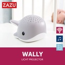 Zazu Nachtlampje/projector Wally grijs/wit