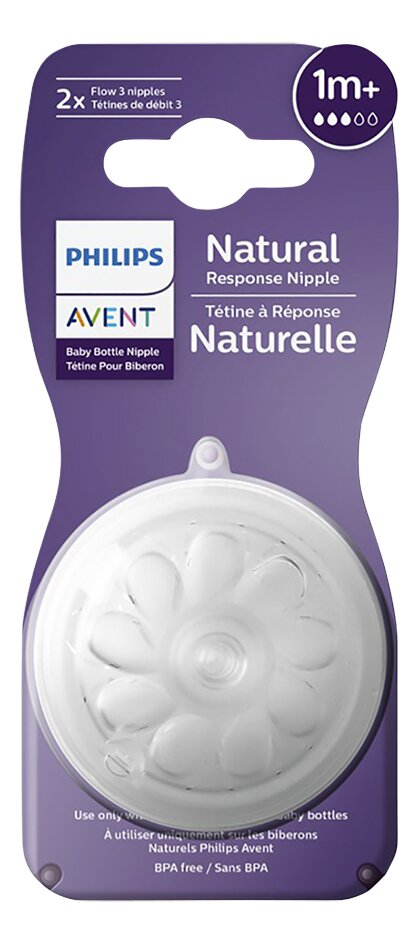 Philips AVENT Speen Natural Response normale melktoevoer - 2 stuks