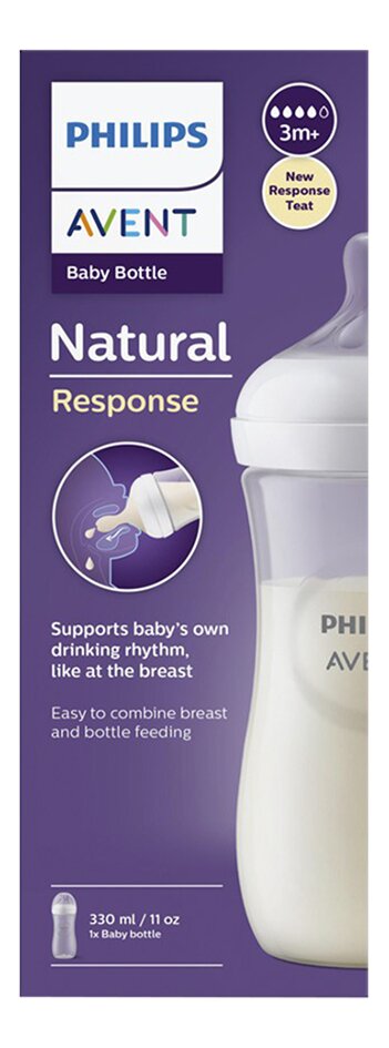 Philips AVENT Zuigfles Natural Response transparant 330 ml