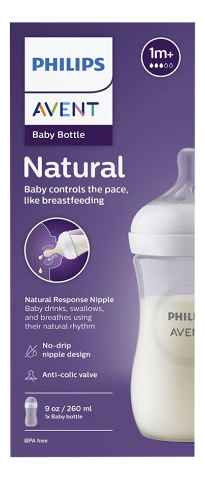 Philips AVENT Zuigfles Natural Response transparant 260 ml
