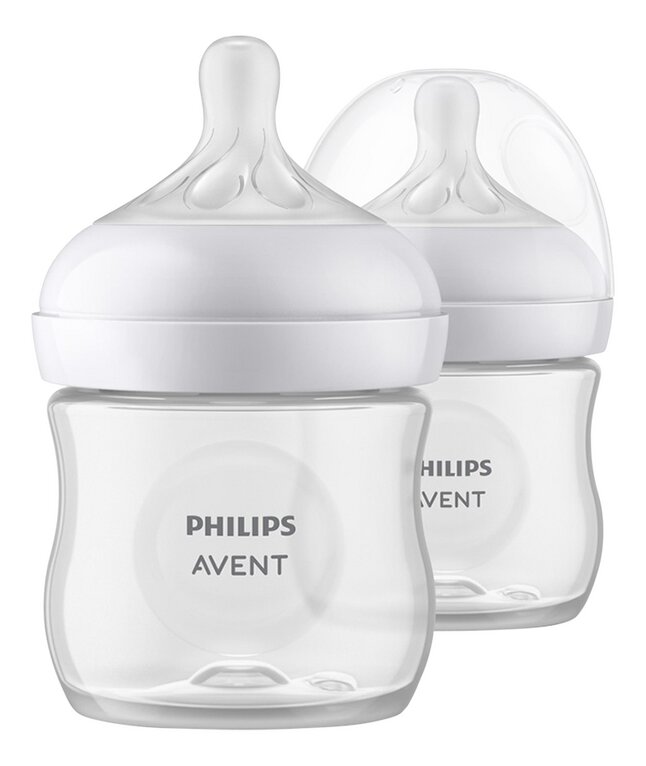 Philips AVENT Zuigfles Natural Response transparant 125 ml - 2 stuks