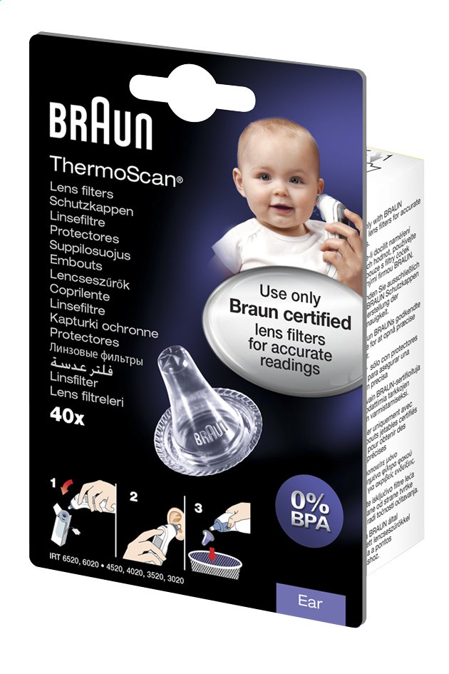 Braun Extra lenskapjes ThermoScan - 40 stuks