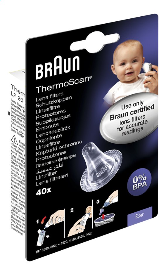 Braun Extra lenskapjes ThermoScan - 40 stuks