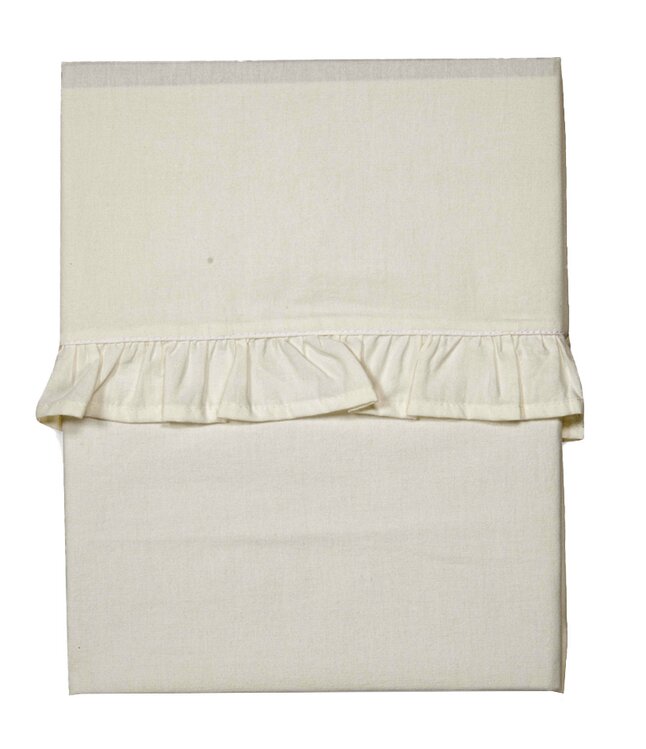 Koeka Laken voor bed Ruffle Warm White