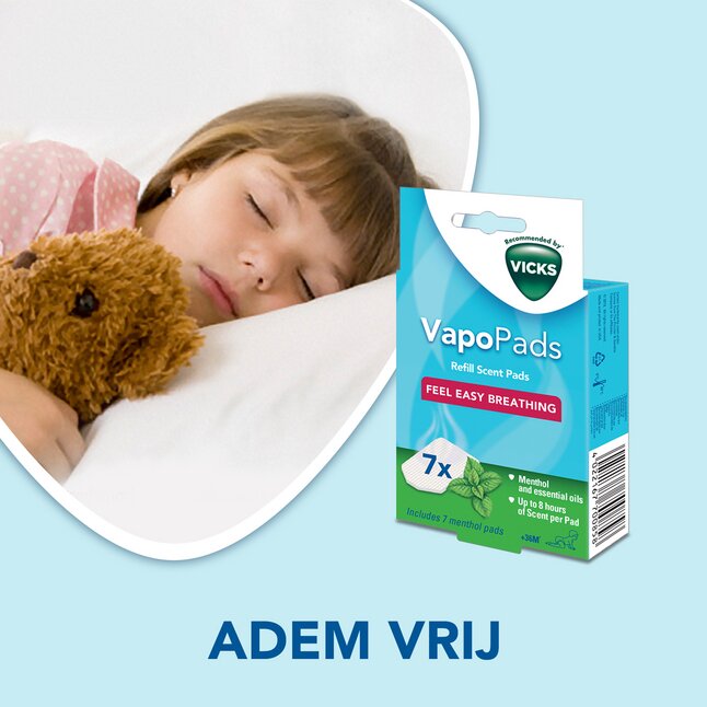 Vicks Geurtablet VapoPads Mentol - 7 stuks