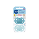 MAM Fopspeen + 6 maanden Original Matt Plain Silicone blauw - 2 stuks