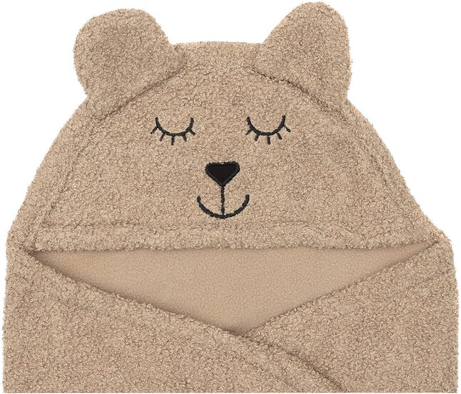 Jollein Wikkelcape Bear Boucle Biscuit