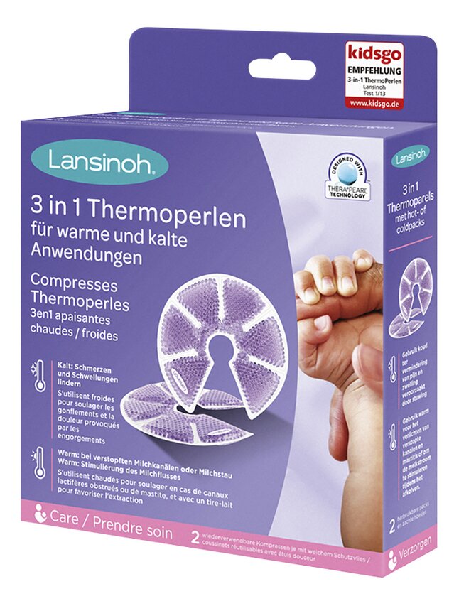Lansinoh Thermokompressen 3-in-1 Thermoparels - 2 stuks