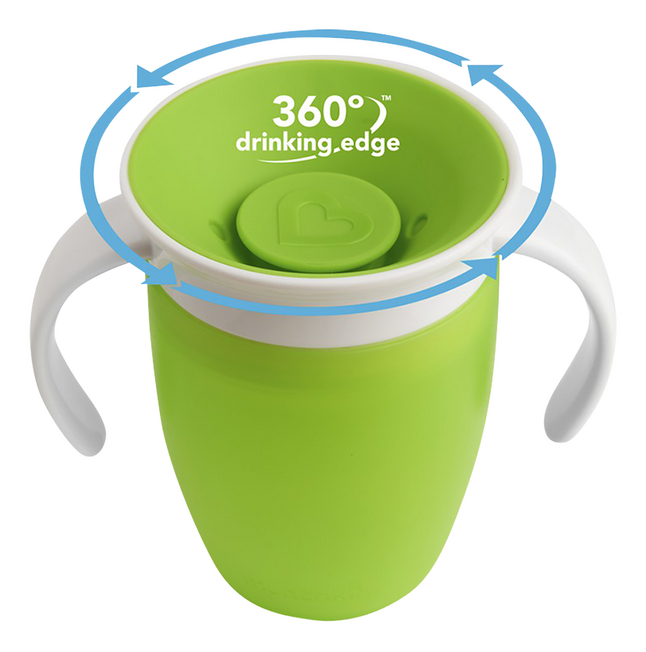 Munchkin Oefenbeker Miracle 360°  207 ml groen