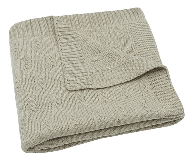 Jollein Deken voor wieg of park Grain Knit Olive Green 