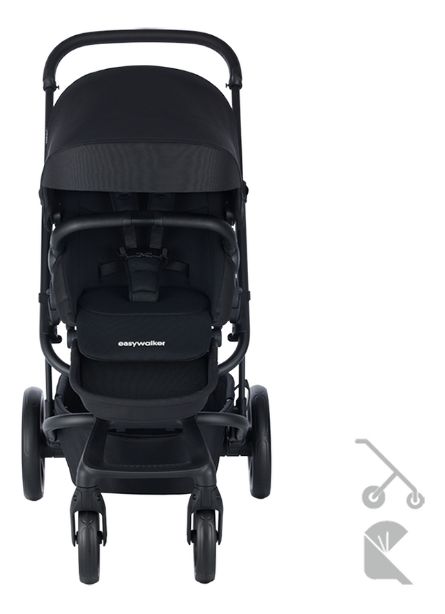 EasyWalker 2-in-1 Kinderwagen Harvey5 Midnight Black