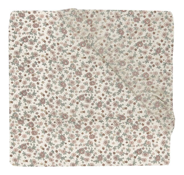 Jollein Hoeslaken voor bed Retro Flowers B 60 x L 120 cm