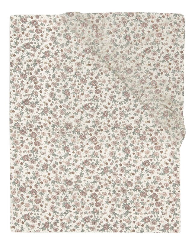 Jollein Hoeslaken voor bed Retro Flowers B 60 x L 120 cm