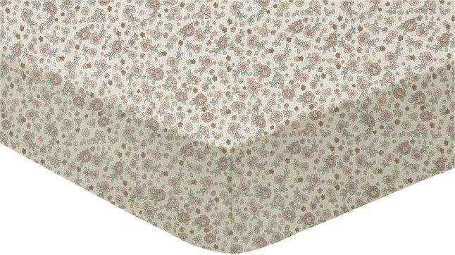 Jollein Hoeslaken voor bed Retro Flowers B 60 x L 120 cm