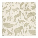 Jollein Hoeslaken voor bed Animals Olive Green B 60 x L 120 cm