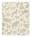 Jollein Hoeslaken voor bed Animals Olive Green B 60 x L 120 cm