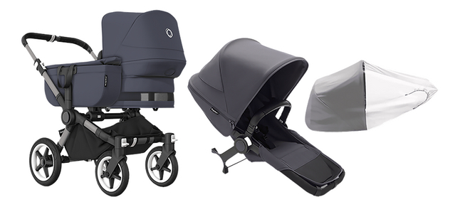 Bugaboo Duokinderwagen Donkey 5 Graphite/Stormy Blue