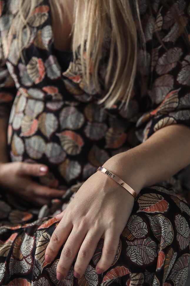 Proud Mama Armband Bangle roze