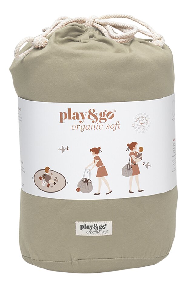 Play&Go Opbergzak/Speeldeken Organic Meadow Green