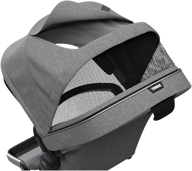 Thule Extra zitje voor duokinderwagen Sleek Grey Melange