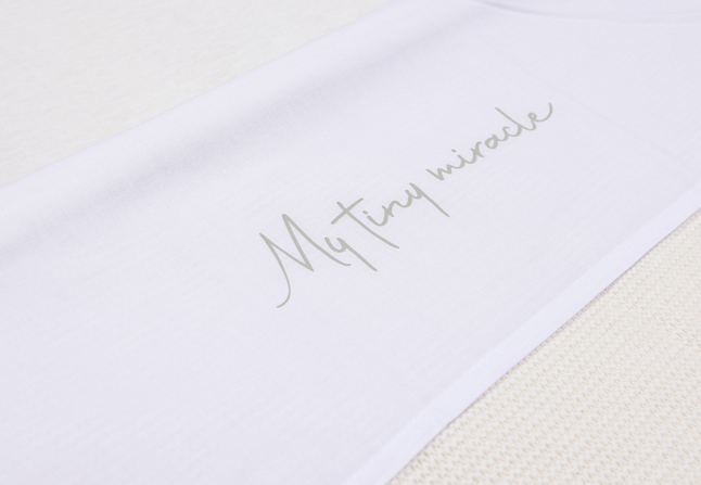 Jollein Laken voor wieg of park My Tiny Miracle Olive Green 