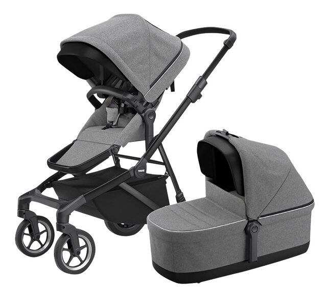 Thule 3-in-1 Kinderwagen Sleek + Gratis Voetenzak Grey Melange