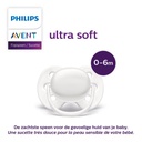 Philips AVENT Fopspeen 0 - 6 maanden Soft Deco blauw/groen - 2 stuks