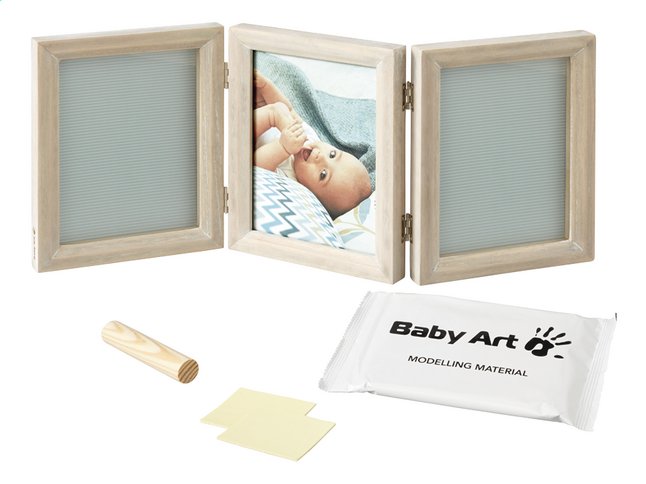 Baby Art 3-delig fotokader met gipsafdruk My Baby Touch stormy