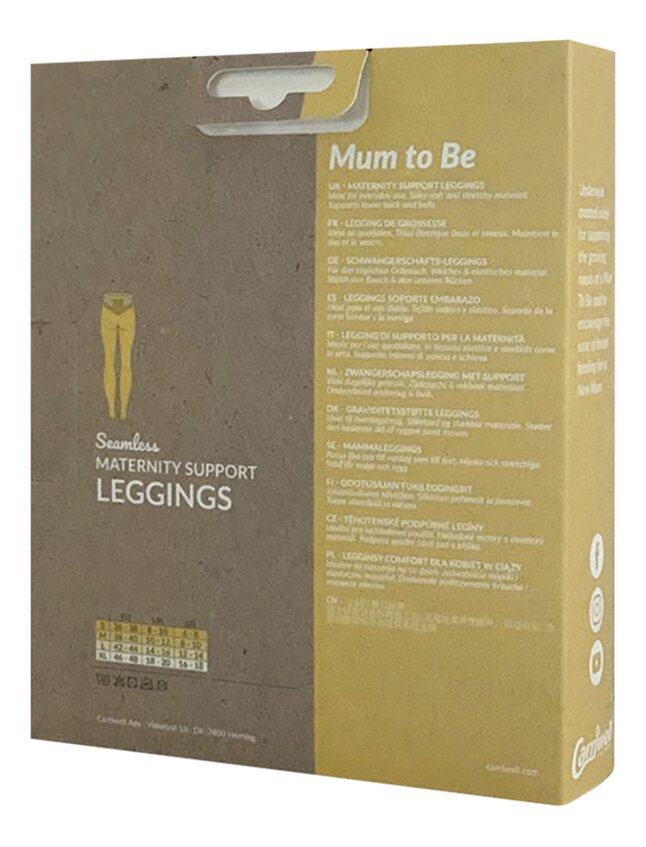 Carriwell Legging Black met ingeweven ondersteuning en naadloos buik