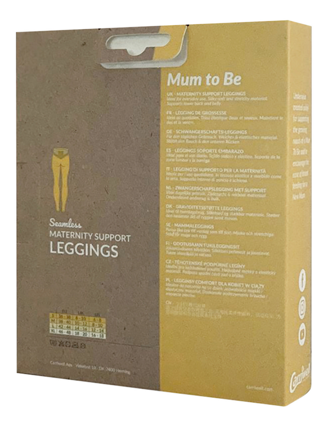 Carriwell Legging Black met ingeweven ondersteuning en naadloos buik