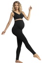 Carriwell Legging Black met ingeweven ondersteuning en naadloos buik