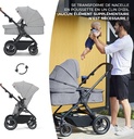 Kinderkraft Wandelwagen 4-in-1 B-Tour Mink Pro Dark Grey