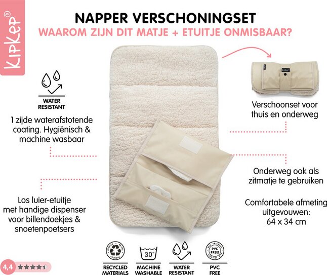 KipKep Verzorgingsmatje + etui Napper Cookie