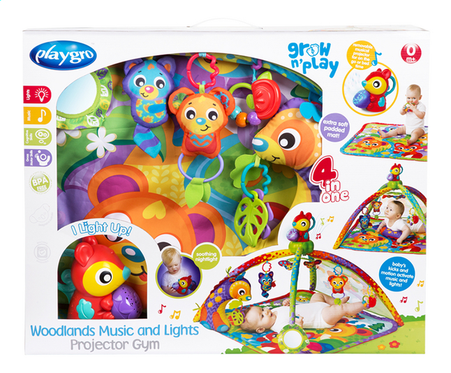Playgro Speeltapijt Woodlands Music and Lights Projector Gym