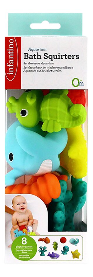 Infantino Badspeelgoed Aquarium Bath Squirters  - 8 stuks