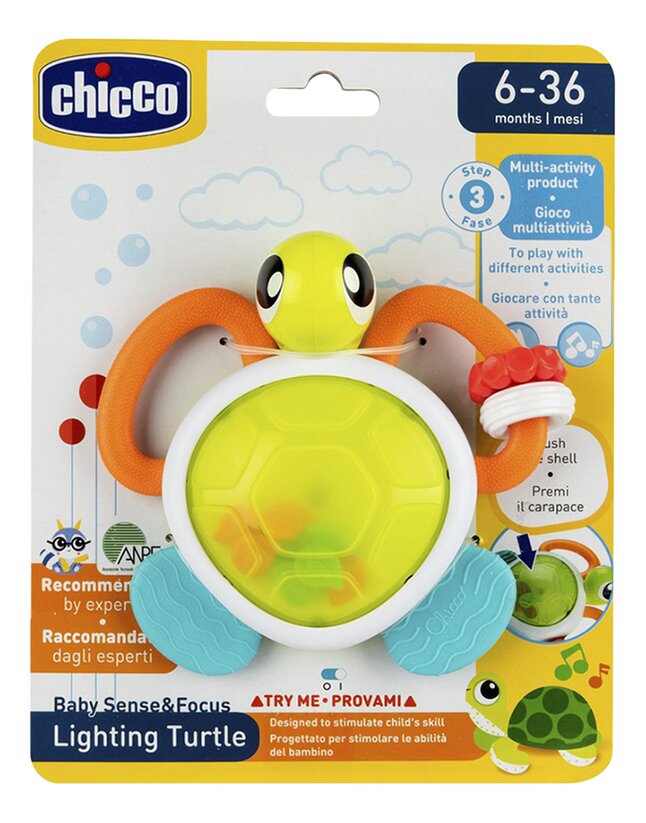 Chicco Rammelaar Baby Sense & Focus Lighting Turtle