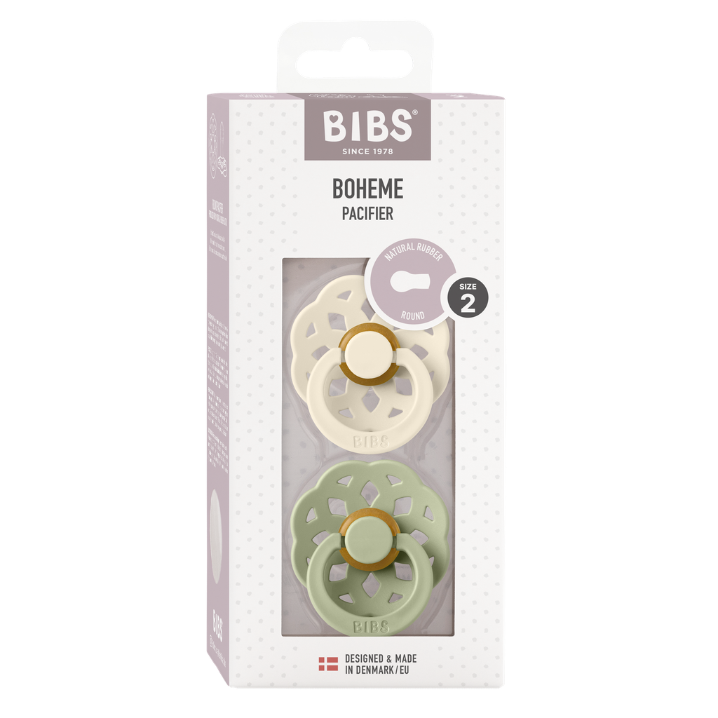 Bibs Fopspeen stage 2 per 2 Sage/Ivory