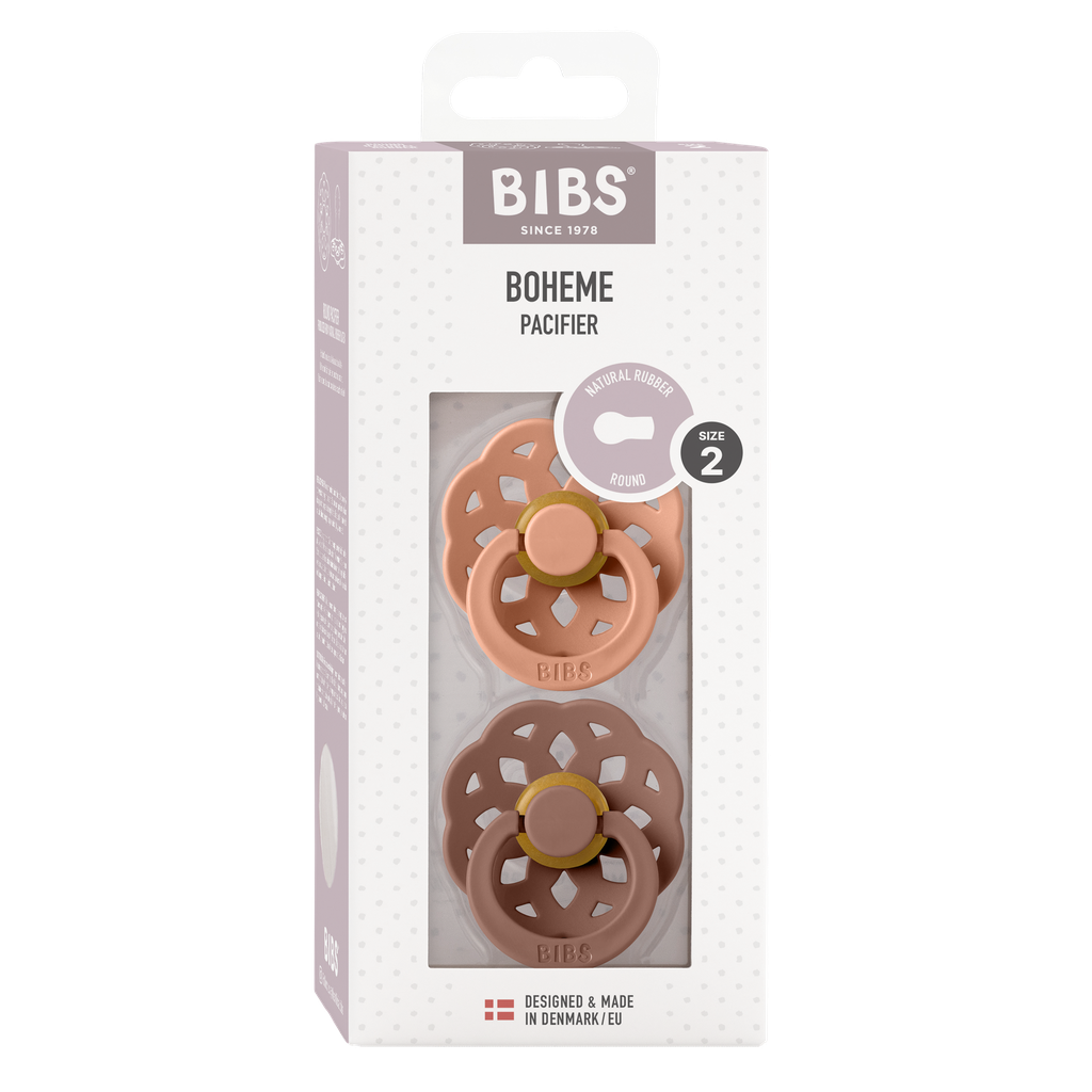 Bibs Fopspeen stage 2 per 2 Peach/Woodchuck