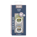 Bibs Fopspeen stage 2 per 2 Glow in the dark Sage/Cloud