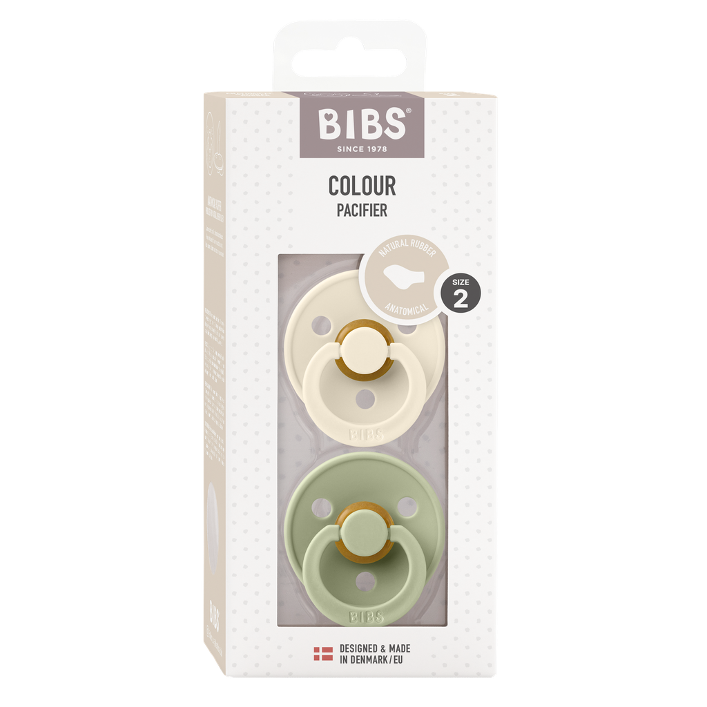 Bibs Fopspeen stage 2 per 2 Ivory/Sage