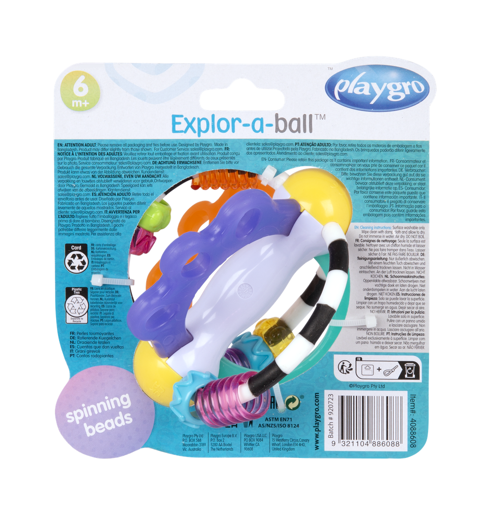 Playgro Balle d'activités Explor-a-Ball Refresh