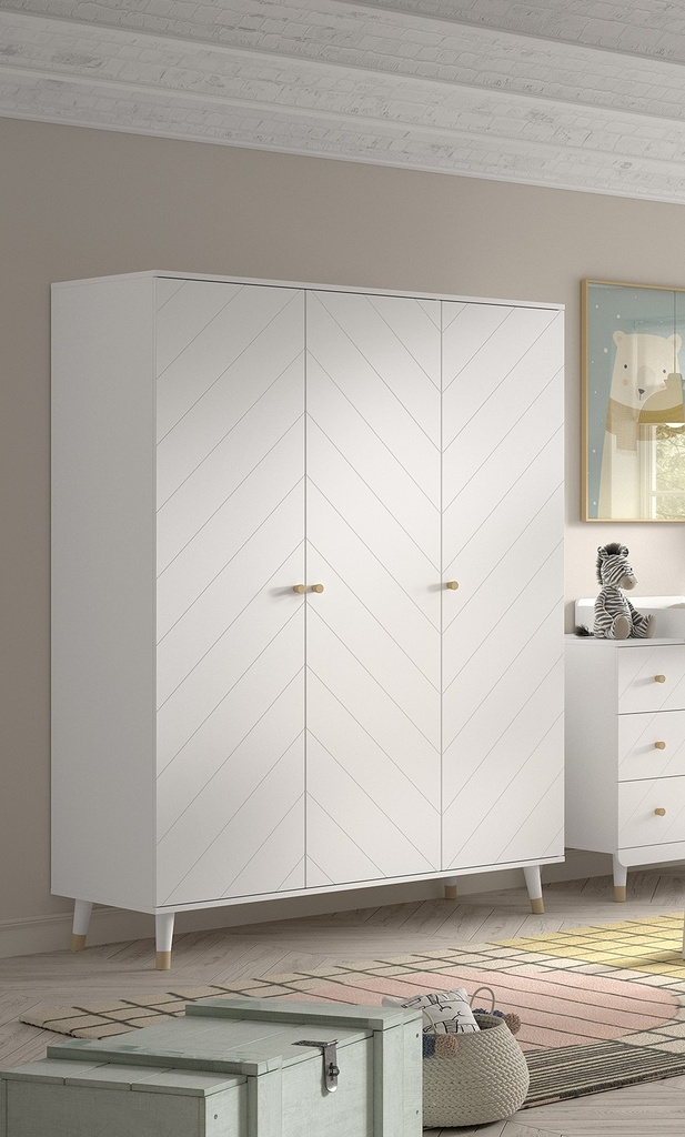 Vipack Armoire 3 des portes Billy blanc