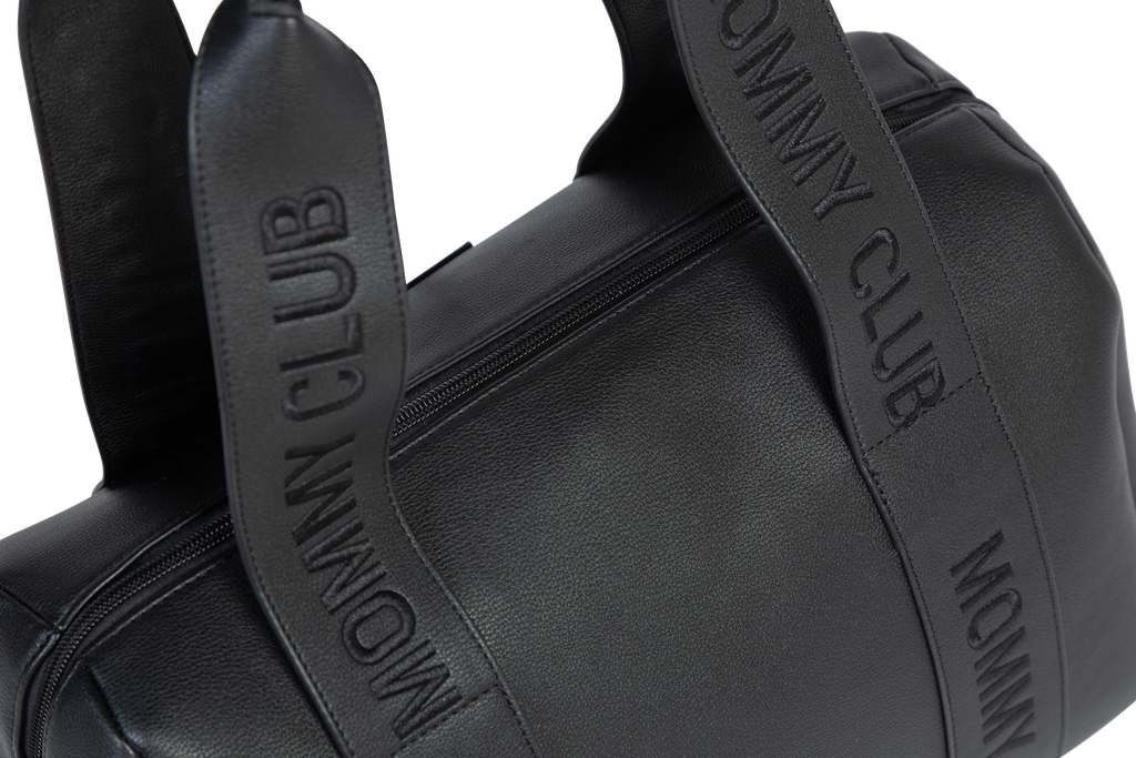 Childhome Sac à langer Mommy Club simili cuir noir