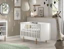 Jaxx 2-delige babykamer (bed L 120 x B 60 cm + luiertafel) Smile wit