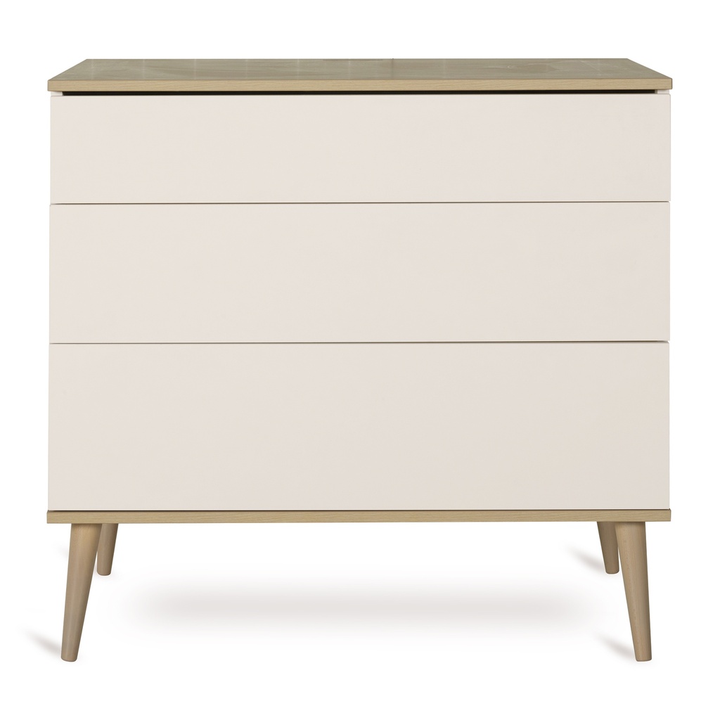 Quax Chambre de bébé 3 pièces (lit évolutif L 140 x Lg 70 cm + commode + armoire 2 portes) Flow Clay